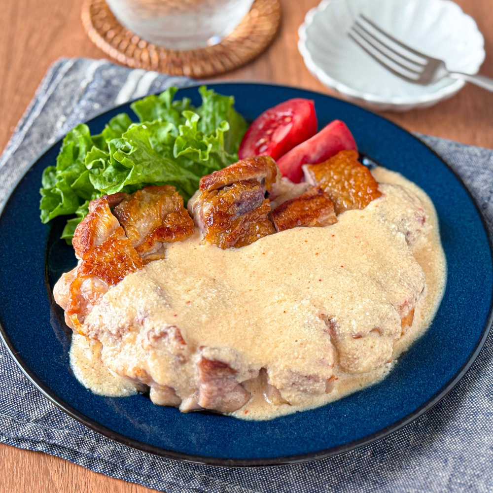 焼いてかけるだけ！濃厚明太バターチキン