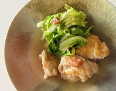 【長谷川あかりさん考案うまだし活用レシピ】しゃきしゃき白菜と鶏肉の梅だし煮