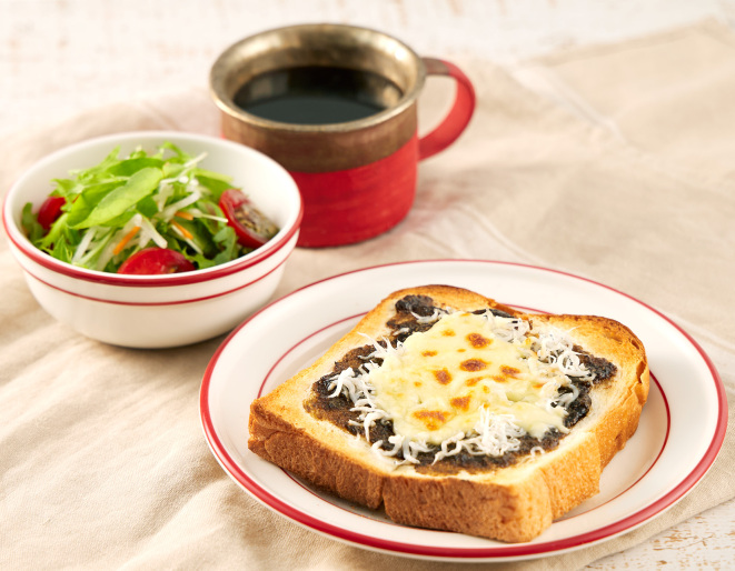 岩のりとしらすのチーズトースト