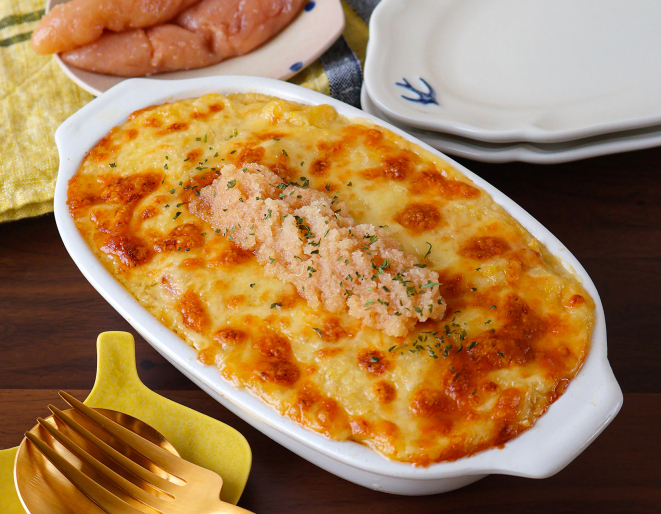 レンジとトースターで簡単！じゃが明太グラタン