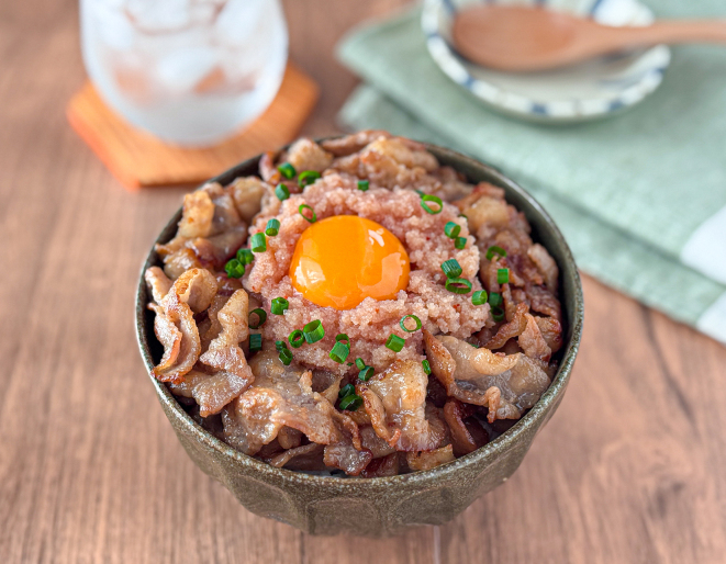 炒めてのせるだけで完成！めんたい豚丼