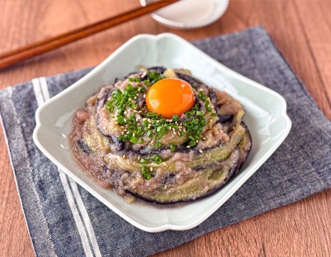 とろとろなすにあえるだけ！なす明太ユッケ