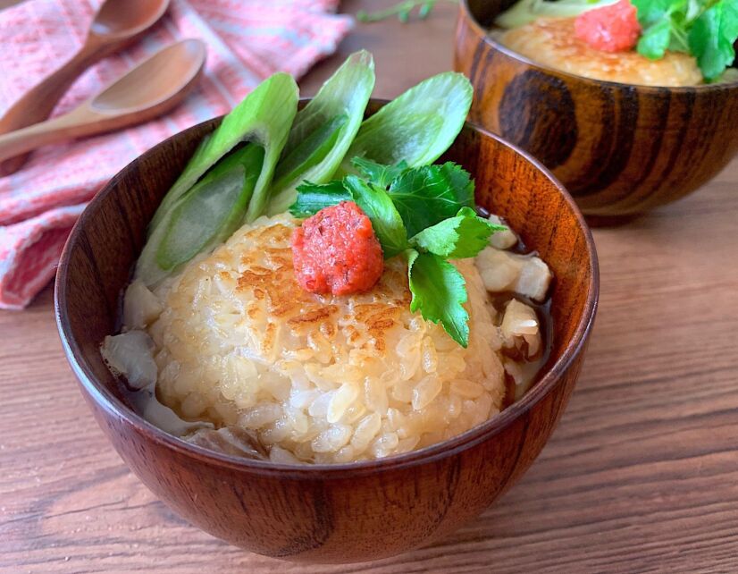 夜食にも 梅昆布めんたいの焼きおにぎりでお吸い物 レシピ おいしいレシピ やまやのおいしいもの部 やまやコミュニケーションズ